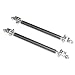 Adjustable Splitter Rods Universal Compatible With | Black Silver 8-10.6 Inch Carbon Fiber Front Bumper Lip Spoiler Strut Tie Bar Support by IKON MOTORSPORTS