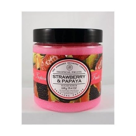 Asquith & Somerset Papaya & Strawberry Sugar Scrub Exfoliating Sugar Scrub 19.4 Fl.oz. #TOP1