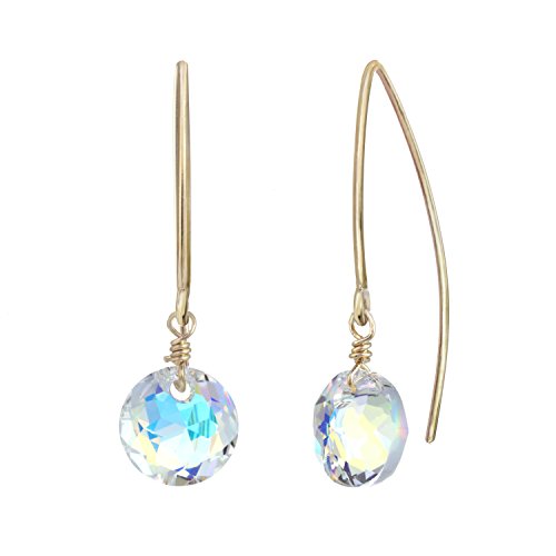 14K Gold-Filled Marquise Hook Earrings Made With 8Mm Aurora Borealis Classic Cut Drops For Women And Girls #TOP18