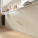 Livelynine Beige Vinyl Wrap for Kitchen Cupboards Self Adhesive Wallpaper Living Room Bedroom Wall Paper Roll Peel and Stick Beige Brown Sticky Back Plastic Roll for Furniture Matt Table Top 40CMx2M