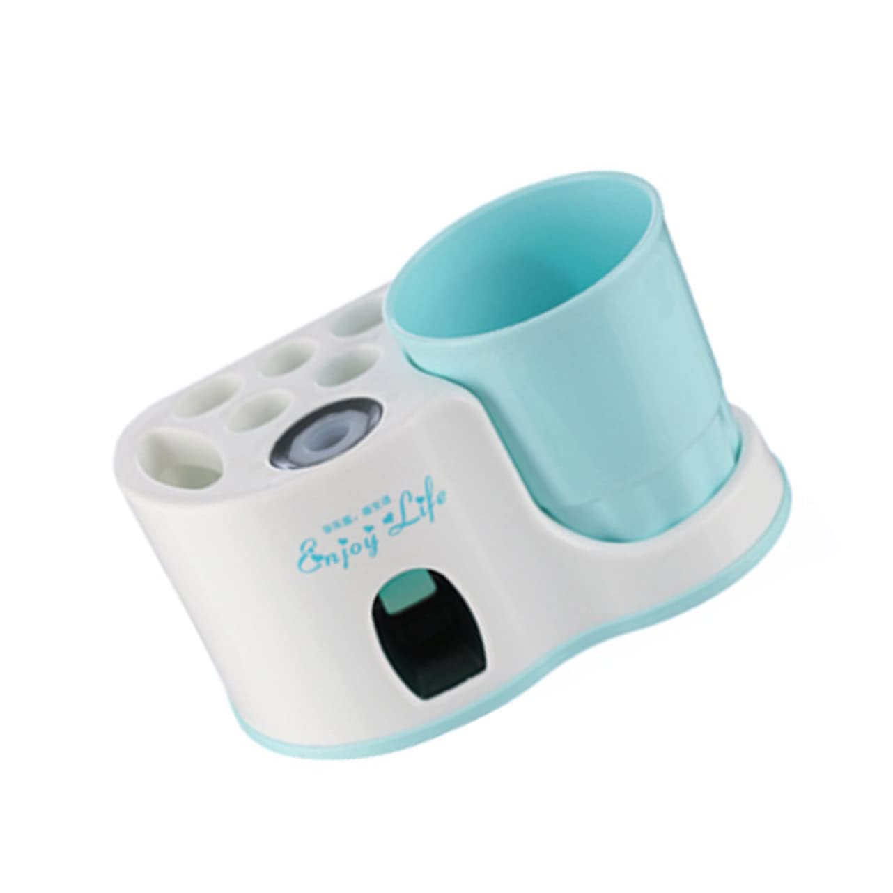 Gogogmee Toothpaste Squeezer Dispenser Wall Toothbrush Holder Storage Rack Toothpaste Tool Bathroom Accessory