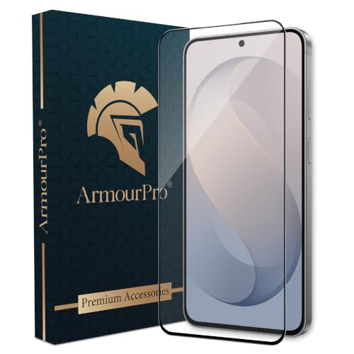 Image of ArmourPro Tempered Glass for Samsung Galaxy S26 FE - 9H Screen Protector with Black Border, Anti Scratch, Edge-to-Edge Coverage, HD Clarity, Smooth Touch, Case Friendly | Black