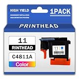 Ricambi 11 C4810A C4811A C4812A C4813A Kit combinato di testine di stampa compatibile con stampanti HP Designjet 100 110 500 510 800 1000 1100 1200 1700 2200 2280 2600 2800 9100,Cyan-1 Set