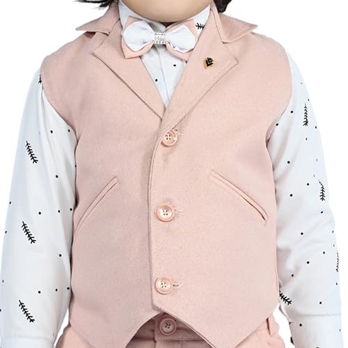 Image of Kids Ethnic Suit Set I 3 Piece Party Suit for Boys | Kids Suit Set Shirt, Pant & Waistcoat I Birthday Boys Party Dress