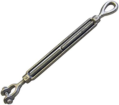 ADVANTAGE Hot Dip Galvanized Drop Forged Steel Jaw/Jaw & EYE/JAW Turnbuckles, 3500 lb Working Load Limit, 5/8 Thread, 9” and 12” Take-up (2, EYE/JAW 5/8 x 12 Take-up)