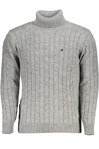 Pull col roulé pour homme torsadé U.S. Grand Polo haut de gamme italien