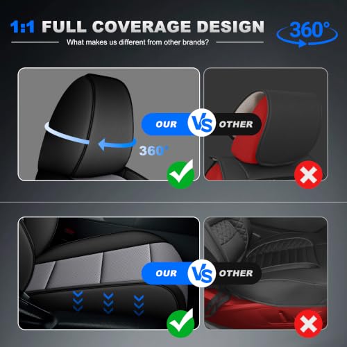 Image of AOMSAZTO Custom Fit Seat Covers for Toyota RAV4 2019-2025 Gas Models Kit