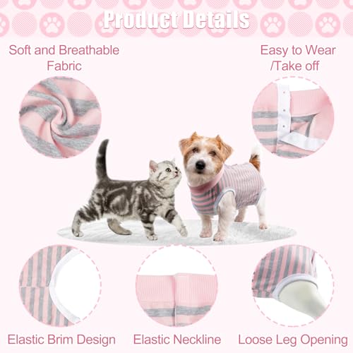 Image of FEimaX Dog Surgery Recovery Suit Female and Male Spay with Pee Hole, Pet Body Suits for Puppy After Spayed, Neuter Surgical Onesie for Small and Medium Dogs Cats, Alternative Bandages E-Collar & Cone