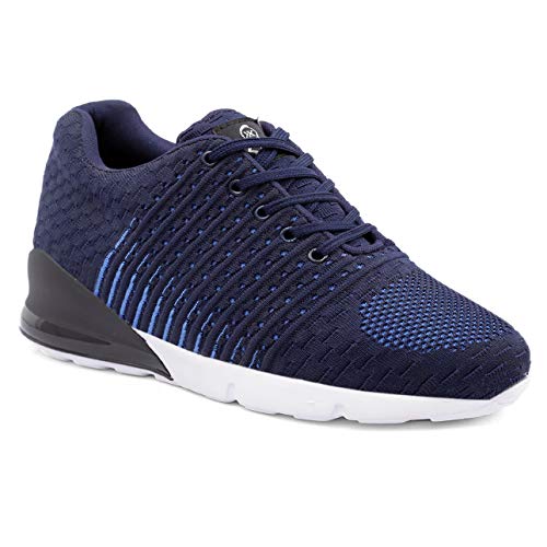 Image of Men's 3 Inch Hidden Height Increasing /Elevator Mesh Material Sports Running Casual Sneakers Lace-Up Shoe