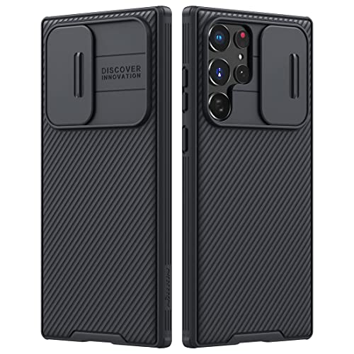 Image of Nilkin Classic Series Compatible for Samsung S22 Ultra Case with Camera Cover, [Camera Lens Protector] [Scratch-Resistant] [360 Full Protection] Shockproof Slim Phone Case (Black, S22Ultra)