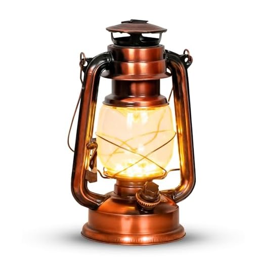 Eaxus® 15 LED Kupfer Gartenlaterne im Öllampen-Design - Schöne Gartendeko