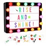 Caja de luz de cine con 290 letras, iconos, relleno de calcetines, ideas de regalos de cumpleaños de Navidad para adolescentes, niñas, mujeres, letrero LED, tablero de mensajes para casa, oficina