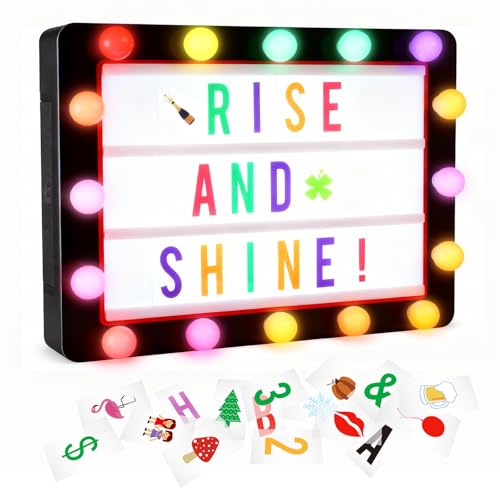 Sanlwenaq DIY Cinema Light Box with 290 Letters...