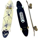 Best Sporting Longboard Insect I hochwertiges Skateboard mit ABEC 7 Carbon-Kugellager I Longboard Deck mit Insekten-Design auf der Rückseite I Longboard Erwachsene I Cooles Long-Board