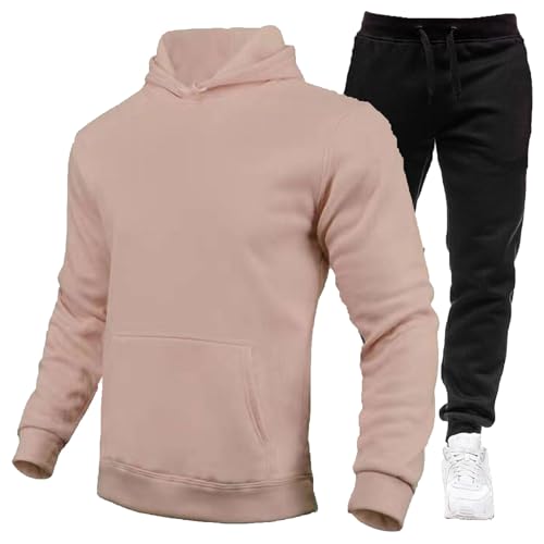 Ensemble de survêtement homme avec capuche sweat et jogging en tissu doux