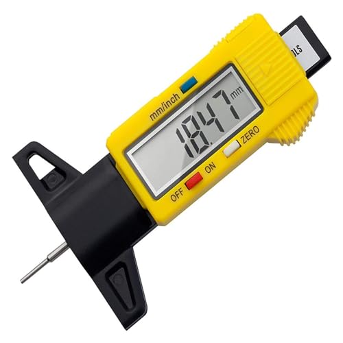 タイヤゲージ 大画面デジタル表示タイヤトレッド深さゲージ 0-25 ミリメートルトレッドゲージ深さデジタル表示タイヤトレッドゲージタイヤノギス