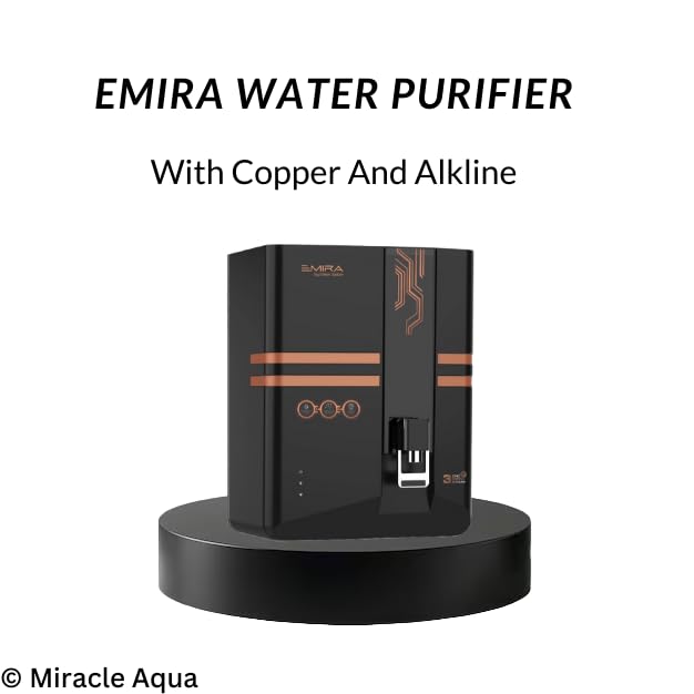 Image of Emira Water Purifier with Copper, Zinc and Alkaline Technology, Copper Black
