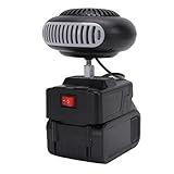 Zunate Portable Battery Powered Space Heater, Cordless Car Heater Defogger Quiet Fan with 1300mAh Rechargeable Battery for Office Desk Indoor Travel Use