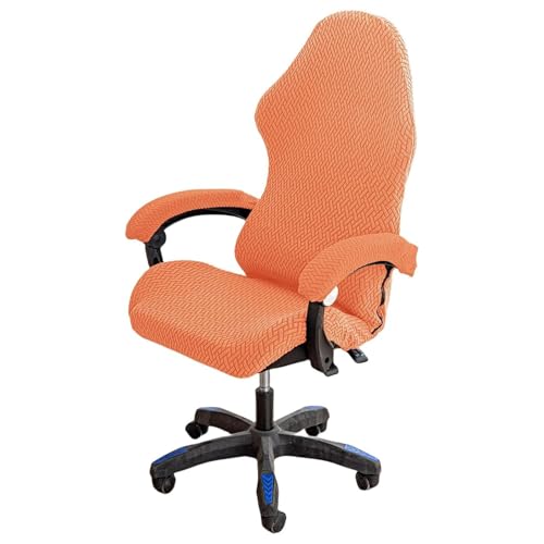 WYLEBER Funda Silla Gamer,Funda para Silla de Gaming Oficina Elástica,Antideslizante Anti Gatos Universal Fundas para Sillas de Juegos Protector,Lavable Extraíble(Orange)