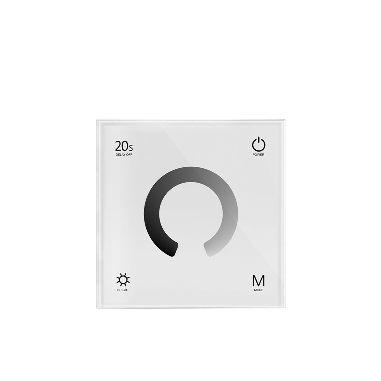 Gradateur LED 12V 24V panneau verre tactile 8 zones RT8