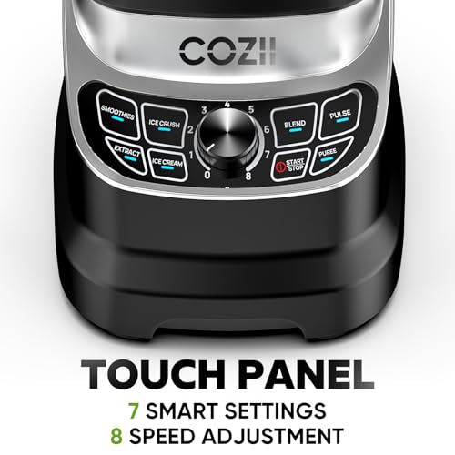 Image of COZII Blenders for Kitchen 2000W, Countertop Blender for Smoothies with 21oz To-go Cup, 7 Preset Programs Professional Blender for Ice Crush /Frozen Drinks /Dips /Nut Butter, High Speed, Dishwasher Safe