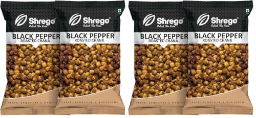 Image of Shrego Black Pepper Roasted Chana, Snack and Namkeen, Vacuum Packed (300 GM) (Pack of 2)