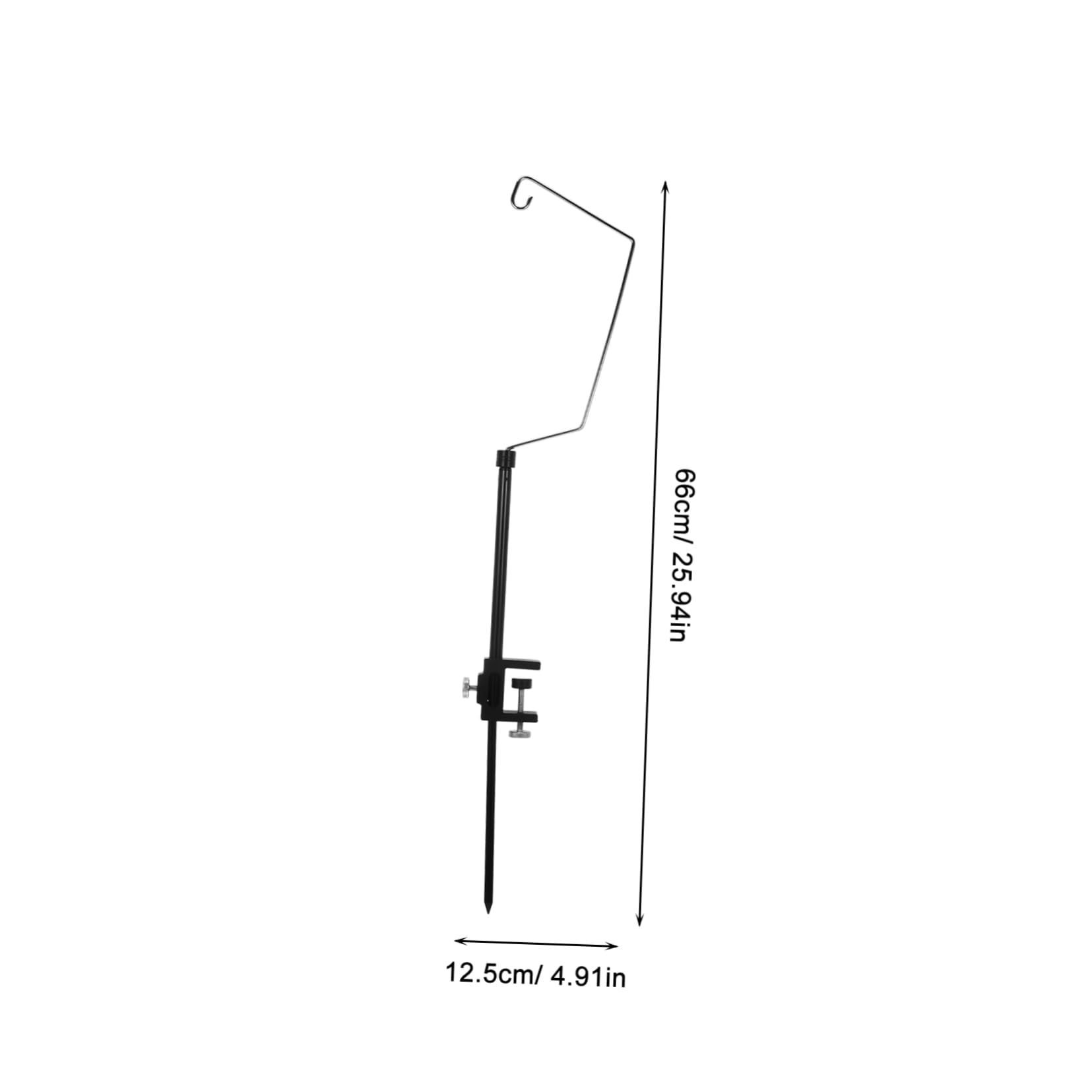 DECOMELODY Portable Camping Light Pole Stand Adjustable Lamp Pole for Outdoor Lamp Rack Hook