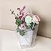 SOUJOY 10 Pack Clear Flower Bouquet Bags, Gift Bags with Long Handles, Party Floral Packing Wrap Bag for Valentine Day, Birthdays, Mother's Day, Father’s Day, Wedding, Anniversary, Housewarming