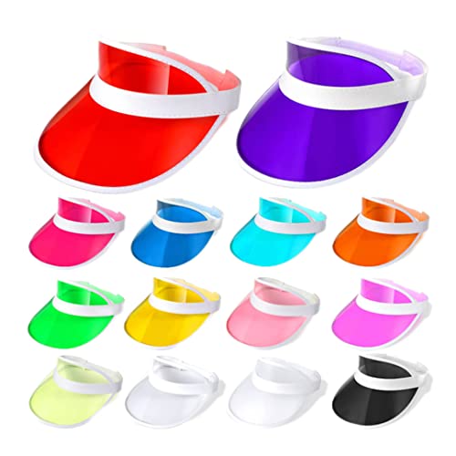 Visière touristique transparente couleur bonbon et chapeau coloré pour l'été