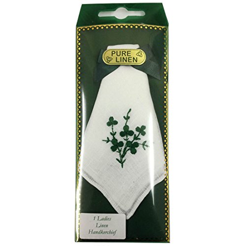 Pañuelo de lino para mujer con tréboles ideal para tus paseos de primavera