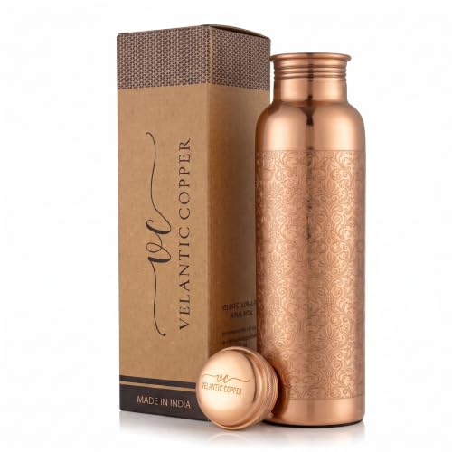 Image of Copper Water Bottle - 32 Oz - Handcrafted Ayurvedic Vessel