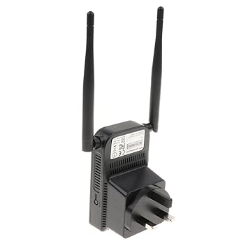 MERISHOPP 300Mbps WiFi Signal Amplifier Wireless Network Router Dual Antenna, UK