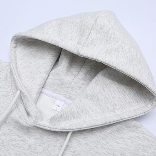FoxQ Mens Casual Cotton Hooded Pullover Sweatshirts Drawstring Long Sleeve Hoodies4