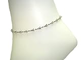 Tapp Collections Anklet Bracelet Fashion Jewelry - Silver Tone Stars