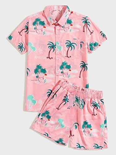 Image of Leriya Fashion Co-ord Set for Men T-Shirt & Shorts Nightwear Set | Summer Loungewear, Beachwear & Night Suit for Daily Comfort, Rayon, Striped