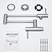 MSTJRY Brushed Pot Filler Faucet Wall Mount Commercial Kitchen Faucets Stainless Steel Stretchable Double Joint Swing Arm Single Hole Two Handle Kitchen Stove Faucet