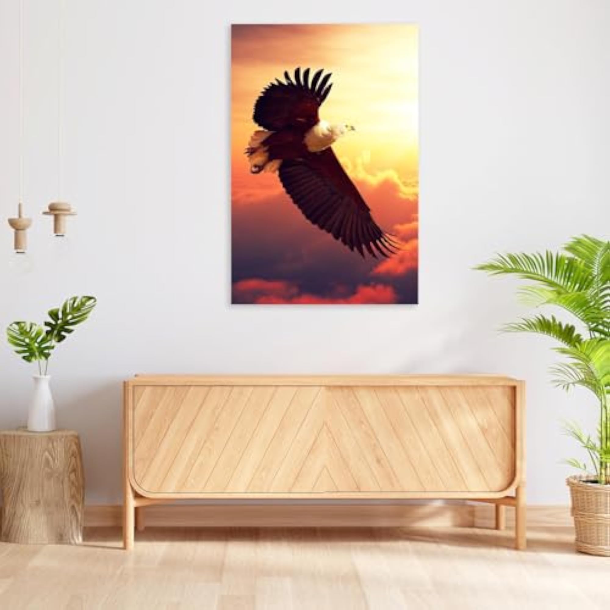 African Fish Eagle Flying Peel & Stick Vinyl Wall Sticker