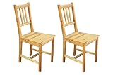 hohe Rückenlehne Dynamic24 2er Set Esszimmerstuhl Kiefer massiv Holzstuhl Essstuhl Küchenstuhl Stuhl Stühle
