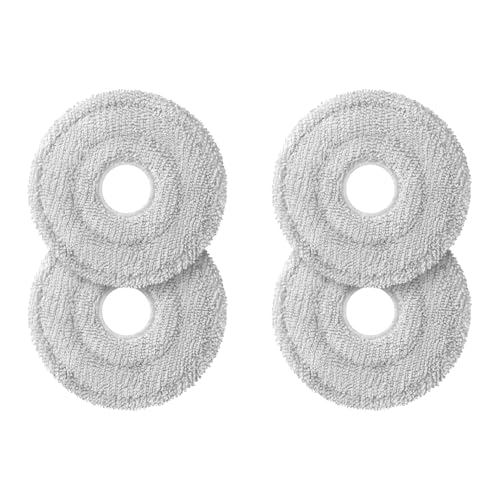 Samsung VCA-RPW97 Lot de 4 tampons en Microfibre pour Robot aspirateur Jet Bot Combo (VR7MD9*) Réutilisables Gris