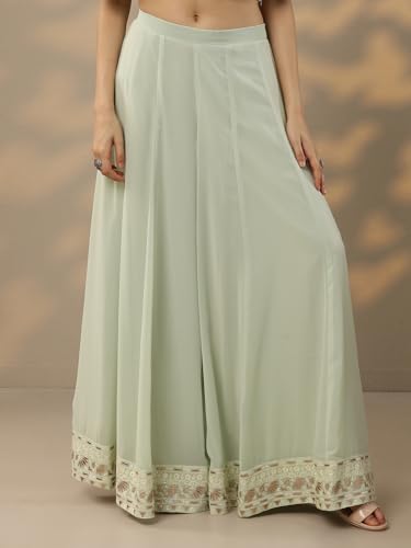 Image of Libas Art Womens Embroidered Georgette Co ord Set for Women | daily wear | casual wear | office wear