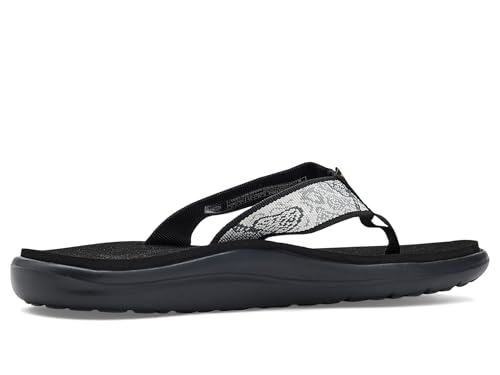 Teva Teva Women's Voya Flip-Flop, Black/White, 12