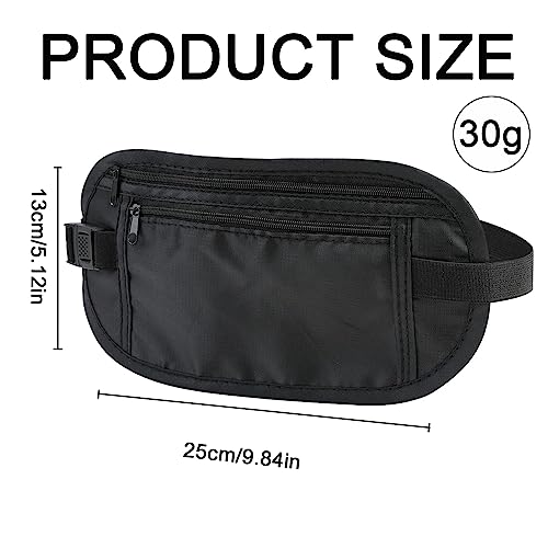 NHCDFA-Money-Belts-for-Travel-Hidden-Hidden-Wallet-Secure-Money-Belt-for-Travelling-Anti-Theft-Passport-Wallets-Outdoor-Sport-Exercise-Travel-Passport-Cash-Money-Use-Black