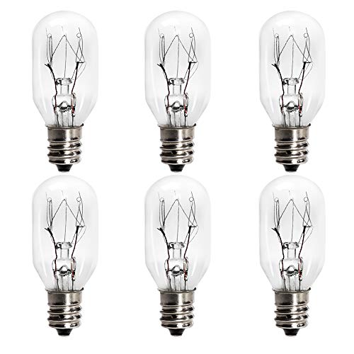 6 Pack T20 25W E12 Base Salt Lamp Bulbs, Wax Warmer Bulbs
