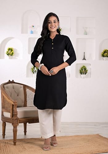Image of Armiya Rayon Solid Straight Kurta /Kurti for Women & Girls