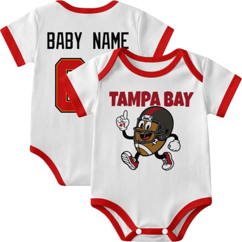 Image of KREDE Baby Clothes Custom Short Sleeves for Baby Boy Gifts | Custom Bodysuit with Number Name Gifts for Baby