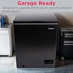 Frigidaire Chest Deep Freezer, 5 Cu. Ft. Capacity, Granita Rugged Design-Adjustable Thermostat-Removable Vinyl Coated Wire Basket-Easy Defrost Drain
