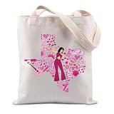 TIIMG Pop Music Inspired Gift Music Lover Gift Singer Fans Texas Singer Tote Bag For Women (Music pink)