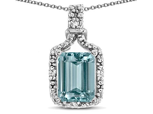 Star K Antique Vintage Look Emerald Cut 8x6 Genuine Sky