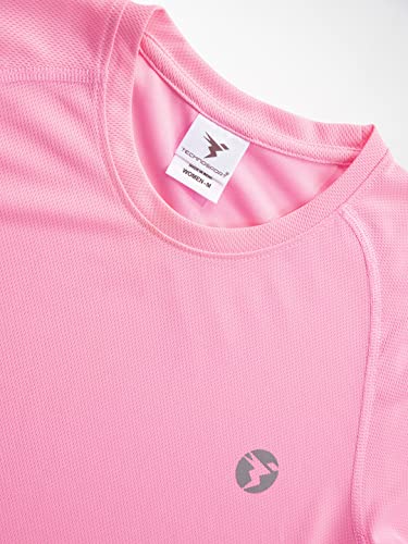 Image of TECHNOSPORT Womens Polyester Regular Fit Crewneck Half Sleeve Shirt Sleeve|WTW105