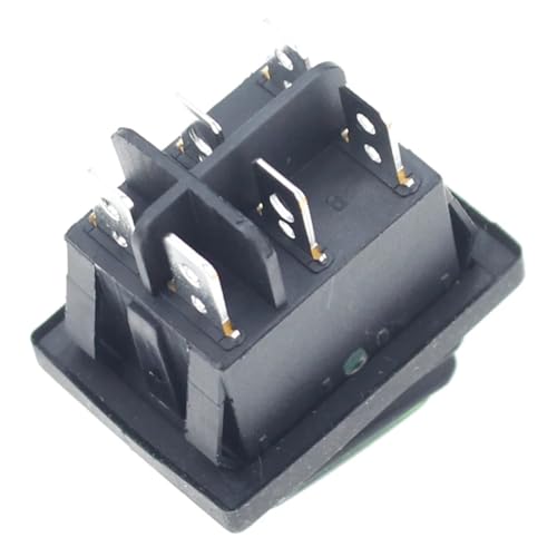 Interrupteur à bascule DPDT 12V LED bleu 27x22mm pour une bascule fluide sans arc